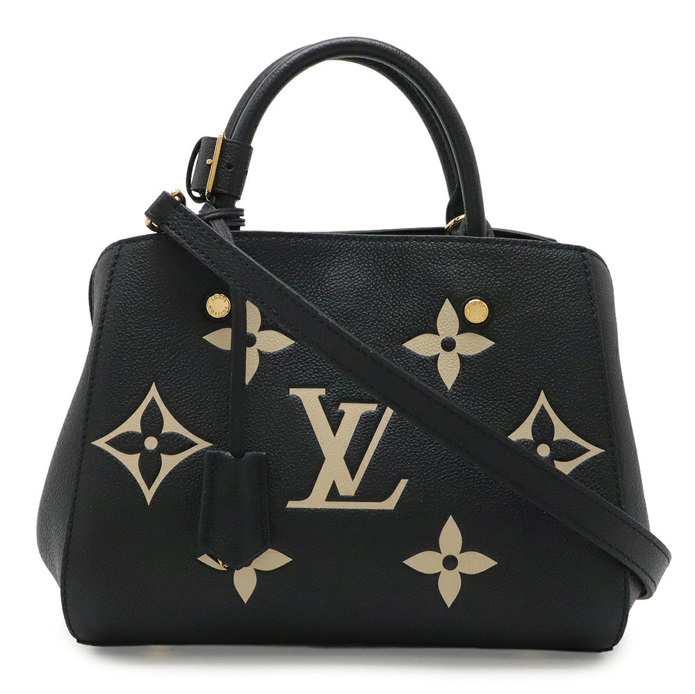 LOUIS VUITTON Monogram Empreinte Montaigne 2way Shoulder Bag Noir Black